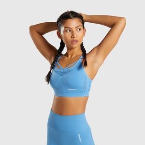 Blue Gymshark Energy Seamless Sports Bra